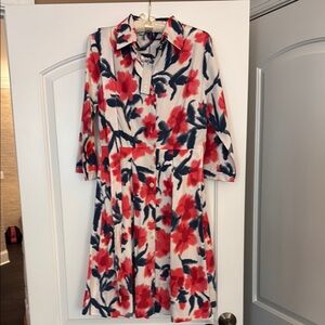 Frances Valentine Pink Multi Cotton Dress size small